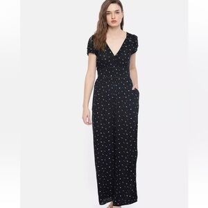 American Eagle Outfitters midnight blue mini flowers jumpsuit size M